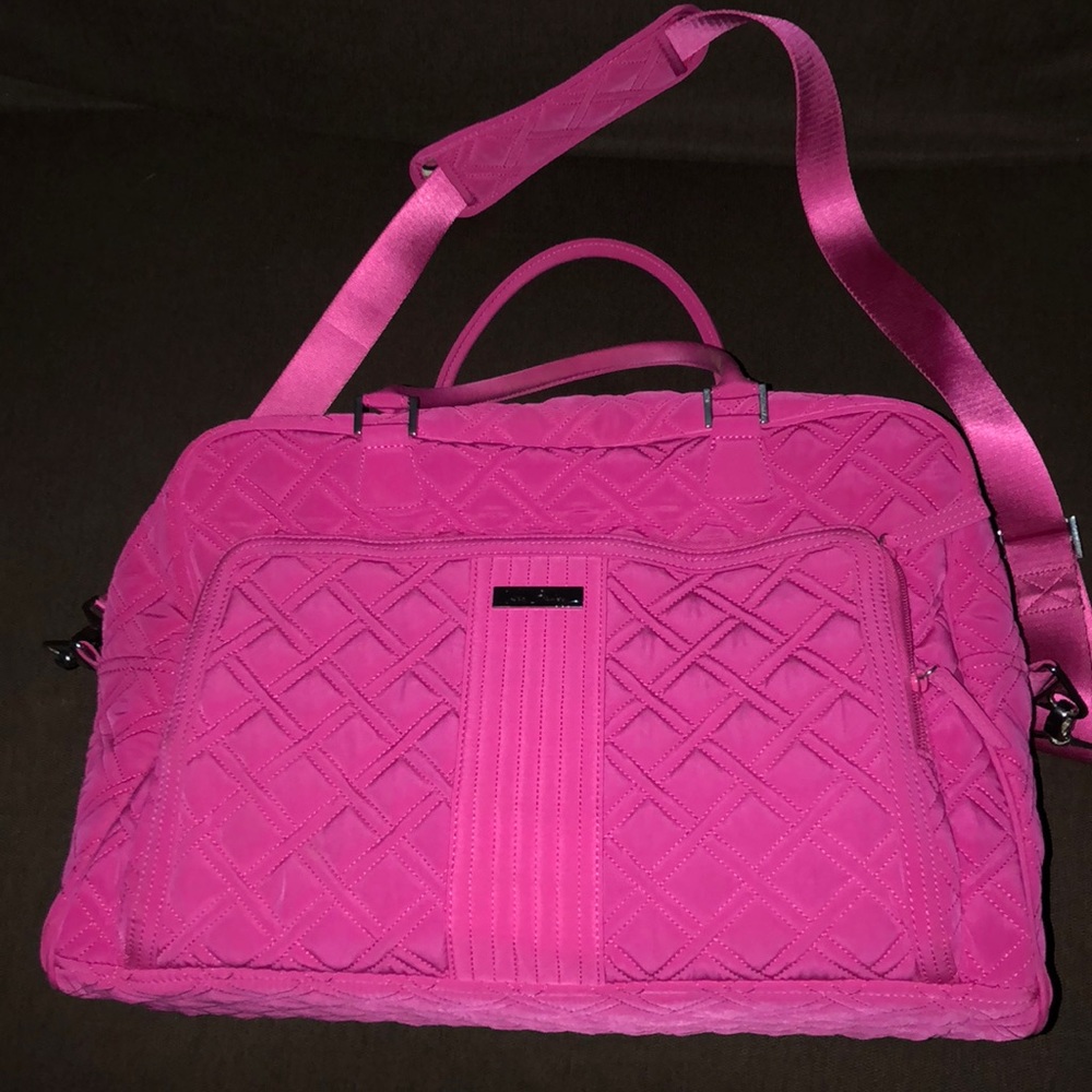 Vera Bradley Weekender Bag -Microfiber in hot pink